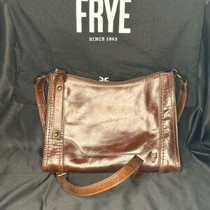 Frye Dark Brown Leather Messenger Bag